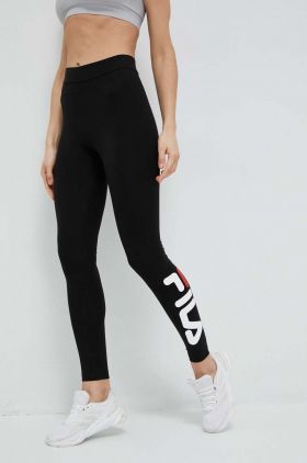 Fila colanti femei, culoarea negru, cu imprimeu