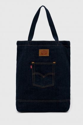 Levi's geanta de bumbac culoarea albastru marin