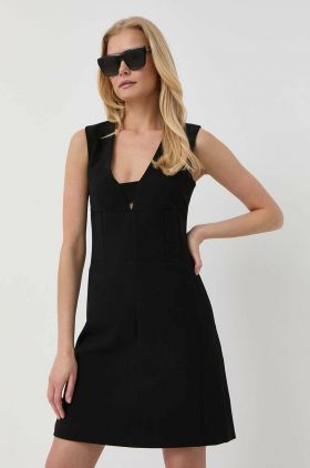 Morgan rochie culoarea negru, mini, mulata