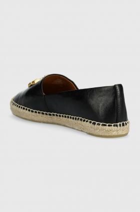 Tory Burch espadrile de piele Eleanor Espadrille culoarea negru, 86567