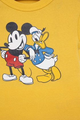 GAP pijamale de bumbac pentru copii x Disney culoarea galben, modelator