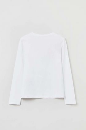 OVS longsleeve copii culoarea alb