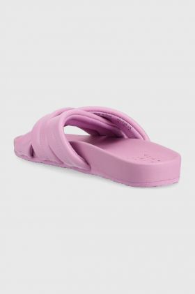 Billabong papuci femei, culoarea roz, cu platforma