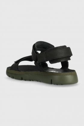 Camper sandale de piele Oruga Sandal barbati, culoarea negru, K100416.020