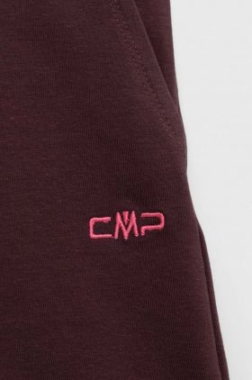 CMP pantaloni scurti copii culoarea bordo, neted, talie reglabila