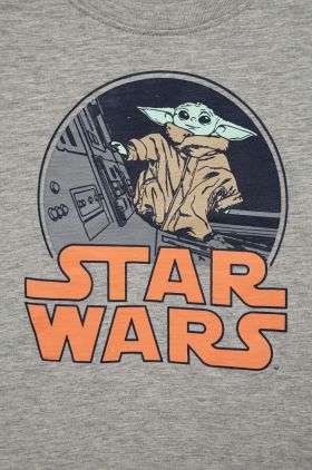 GAP tricou de bumbac pentru copii x Star Wars culoarea gri, cu imprimeu