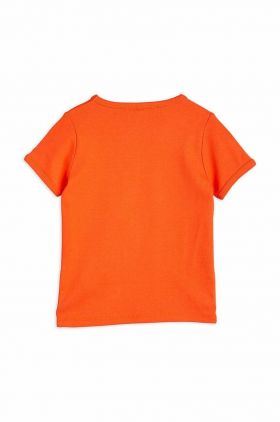 Mini Rodini tricou de bumbac pentru copii culoarea rosu, cu imprimeu