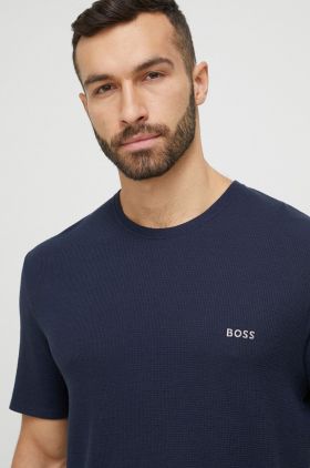 BOSS tricou lounge culoarea bleumarin, cu imprimeu 50480834