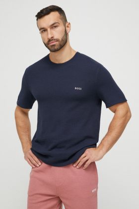 BOSS tricou lounge culoarea bleumarin, cu imprimeu 50480834