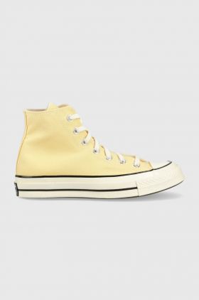 Converse teniși Chuck 70 HI culoarea galben, A02757C A02757C-LIGHT.ORN