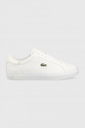 Lacoste sneakers din piele POWERCOURT culoarea alb, 41SMA0030