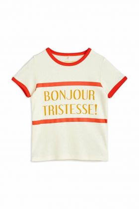 Mini Rodini tricou de bumbac pentru copii culoarea rosu, cu imprimeu