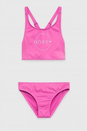 Roxy costum de baie pentru copii din două piese culoarea roz