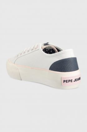 Pepe Jeans tenisi OTTIS femei, culoarea alb