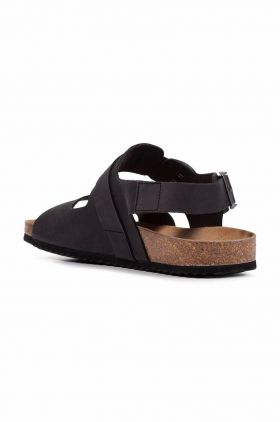 Geox sandale din piele intoarsa U SANDAL GHITA A barbati, culoarea negru, U159VA 00032 C9999