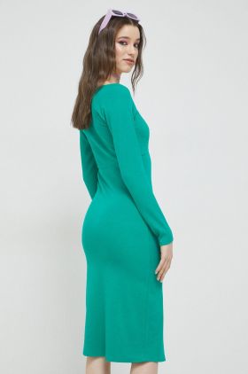 Hollister Co. rochie culoarea verde, mini, evazati