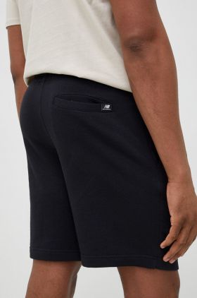 New Balance pantaloni scurți bărbați, culoarea negru MS31520BK-0BK