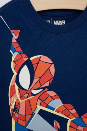 GAP tricou de bumbac pentru copii x Marvel culoarea albastru marin, cu imprimeu