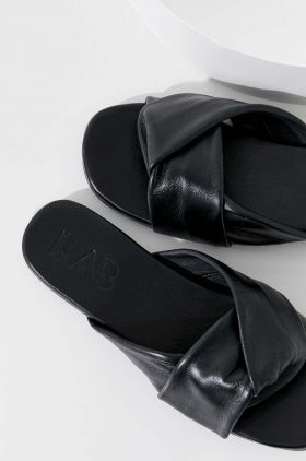 Answear Lab slapi de piele femei, culoarea negru