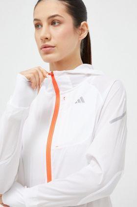 adidas Performance windbreaker Fast culoarea alb, de tranzitie