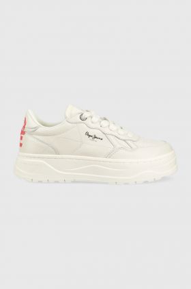 Pepe Jeans sneakers din piele KORE culoarea alb, PLS31473