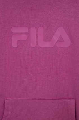 Fila bluza copii culoarea violet, cu glugă, cu imprimeu