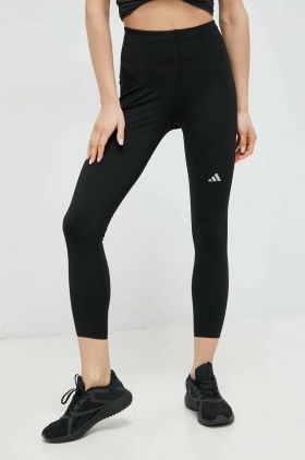 adidas Performance leggins de alergare Adizero culoarea negru, neted