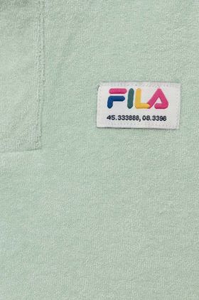 Fila tricouri polo din bumbac pentru copii culoarea verde, cu imprimeu