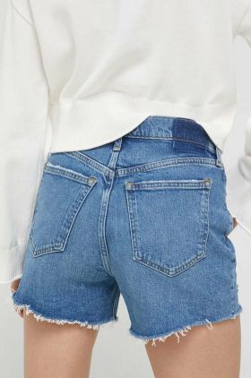 Abercrombie & Fitch pantaloni scurti jeans femei, neted, high waist