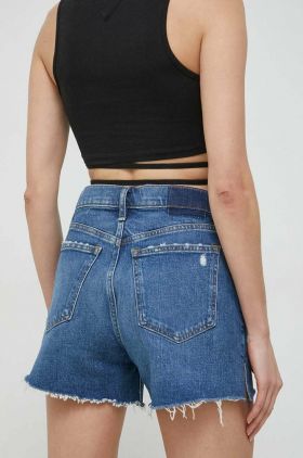 Abercrombie & Fitch pantaloni scurti jeans femei, neted, high waist