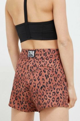 Billabong pantaloni scurti Spotted In Paradise femei, culoarea maro