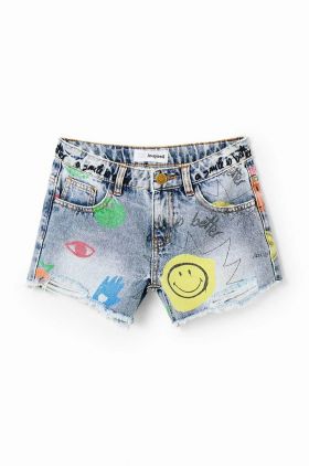 Desigual pantaloni scurti din denim pentru copii cu imprimeu