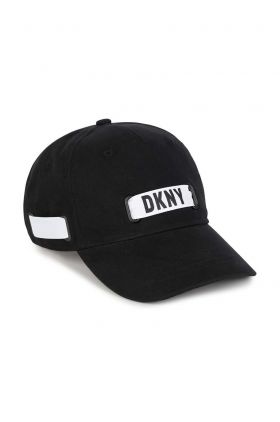 Dkny caciula de bumbac pentru copii culoarea negru, cu imprimeu