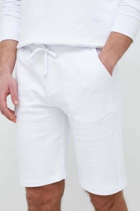 North Sails pantaloni scurti din bumbac culoarea alb