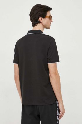 Michael Kors tricou polo barbati, culoarea negru, neted