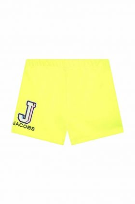 Marc Jacobs pantaloni scurti copii culoarea galben, cu imprimeu