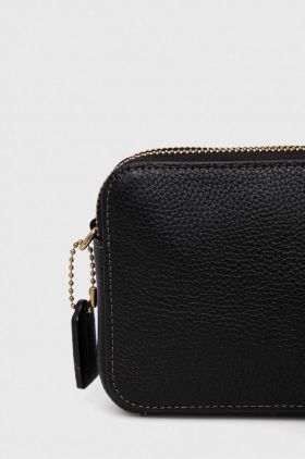 Coach poseta de piele culoarea negru