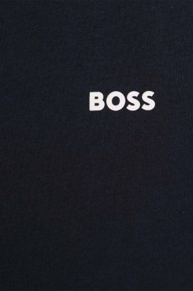 BOSS tricou de bumbac pentru copii culoarea albastru marin, neted