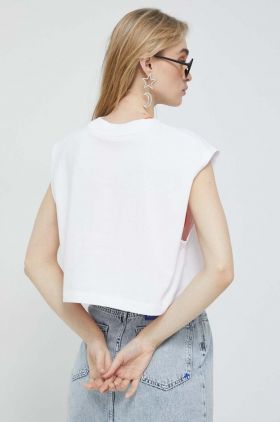 HUGO top femei, culoarea alb