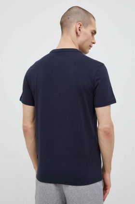 Napapijri tricou din bumbac culoarea albastru marin, neted