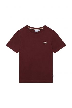 BOSS tricou de bumbac pentru copii neted