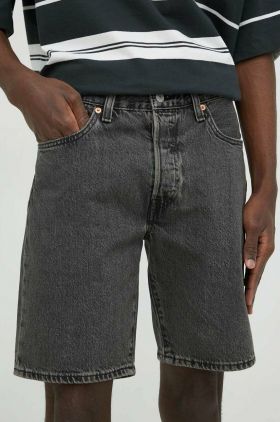 Levi's pantaloni scurti jeans barbati, culoarea gri