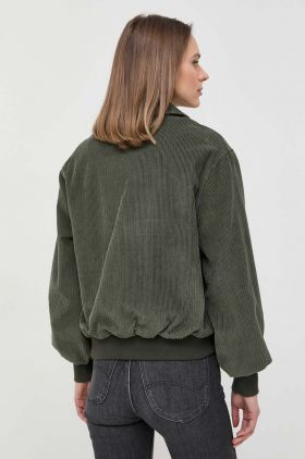 Levi's geaca bomber femei, culoarea verde, de tranzitie