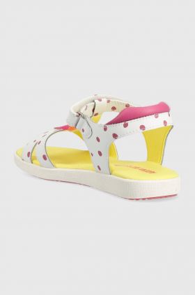 Agatha Ruiz de la Prada sandale din piele pentru copii culoarea alb