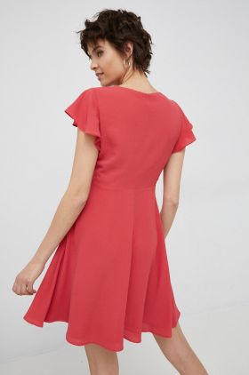 Pepe Jeans rochie Patrizia culoarea rosu, mini, evazati