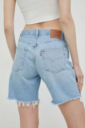 Levi's pantaloni scurti jeans femei, neted, medium waist