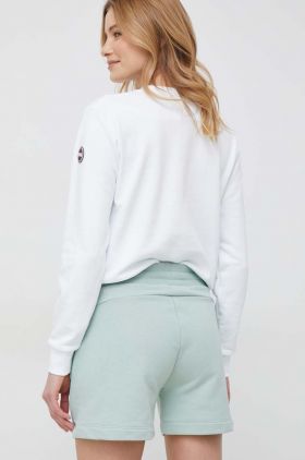 Colmar pantaloni scurti femei, culoarea verde, neted, medium waist