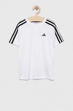 adidas tricou copii U TR-ES 3S culoarea alb, cu imprimeu