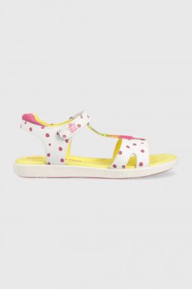 Agatha Ruiz de la Prada sandale din piele pentru copii culoarea alb