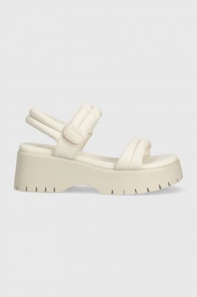 Aldo sandale Mcguire femei, culoarea bej, cu platforma